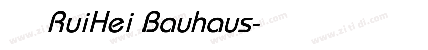 包豪斯锐黑RuiHei Bauhaus字体转换